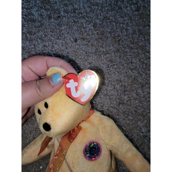 TY Beanie Baby ~ SUNNY e-Beanie Bear #4401 New Retired Yellow - Picture 3 of 6